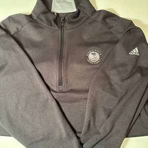 Gray Adidas Quarter Zip Pullover - Pebble Beach Golf Links - Large